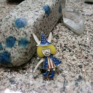 Bunny witch magic pin NWOT